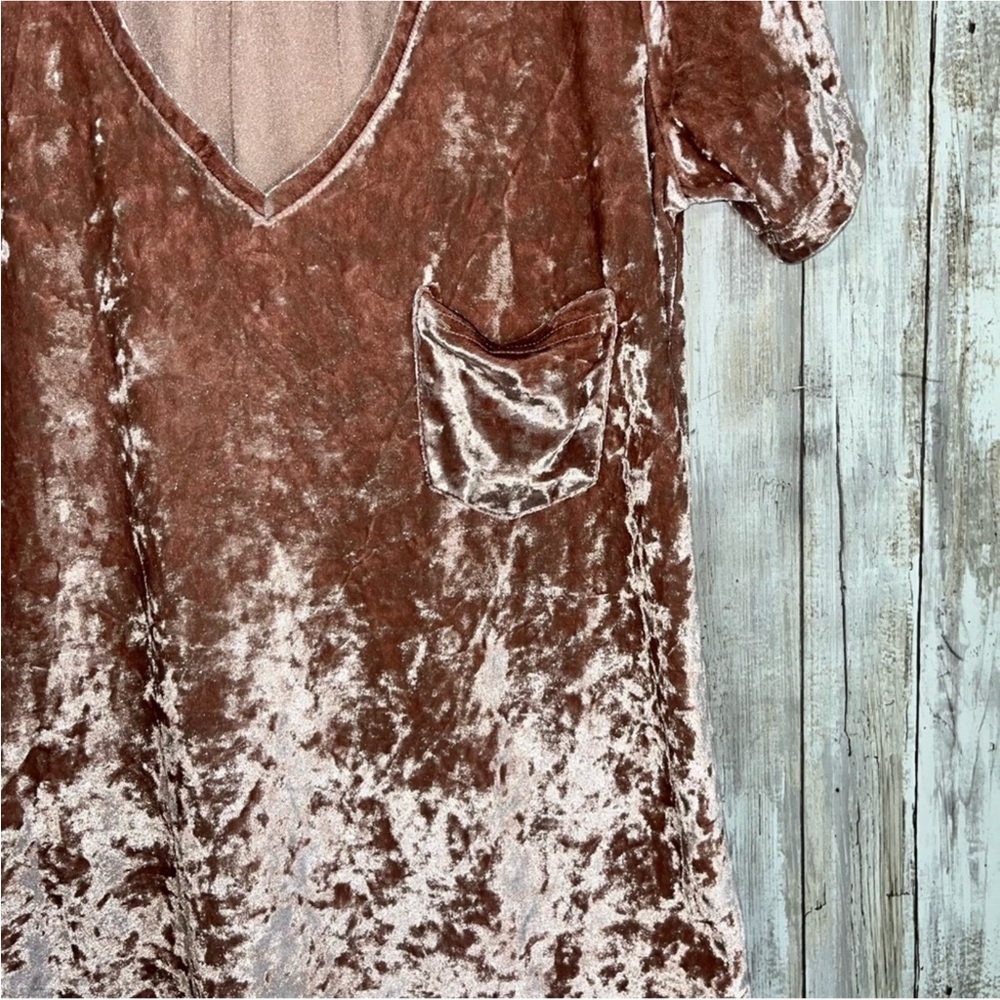 POL Pink Crushed Velvet Tee - Picture 4 of 6